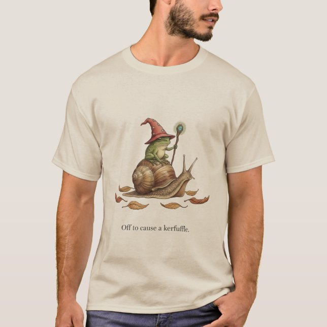 Camiseta Fora Para Causar Uma Confusão Sarcasmo Sapo Montad (Frente)