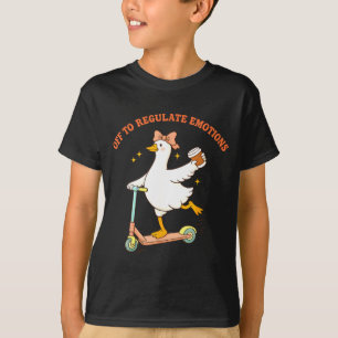 Camiseta Fora para regular emoções pateta de ganso scooter