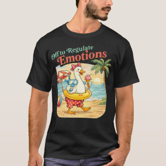 Camiseta Fora Para Regular Emoções Sel de Ganso de Praia Fo