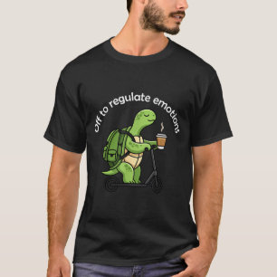 Camiseta Fora para regular emoções tartaruga engraçada saúd