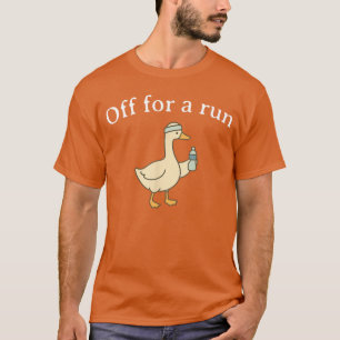 Camiseta Fora para uma corrida Ganso Bobo Corredor Maratona