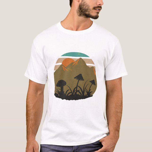 Camiseta Forager Psicodélico Retro Mushroom (Frente)