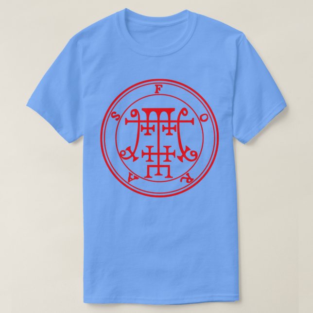 Camiseta Foras Ars Goetia Sigil Red (Frente do Design)
