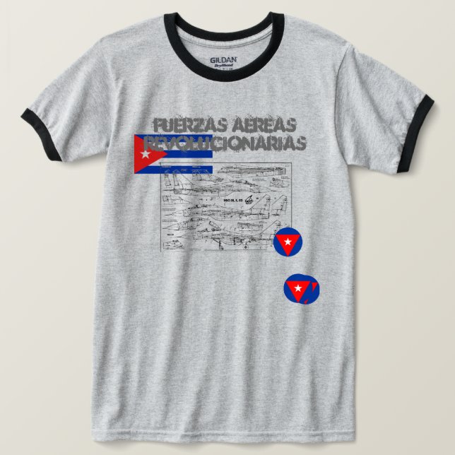 Camiseta Força aérea cubana (Frente do Design)