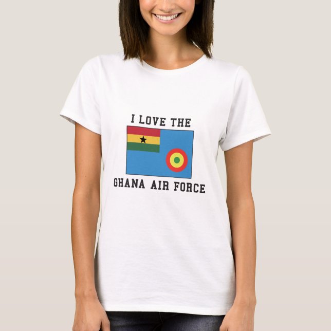 Camiseta Força aérea de Ghana do amor (Frente)