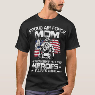 Camiseta Força Aérea Orgulhosa Mãe Formatação da Força Aére