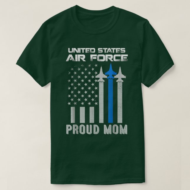 Camiseta Força Aérea Orgulhosa Mãe Veterano Dia dos EUA For (Frente do Design)