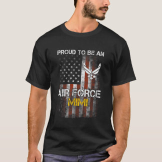 Camiseta Força Aérea Orgulhosa Mimi Funny American Flag TSh