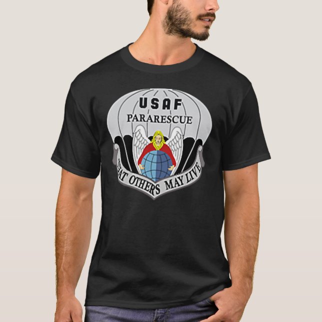 Camiseta Força Aérea Pararesgate PJ Veterano Militar Morale (Frente)