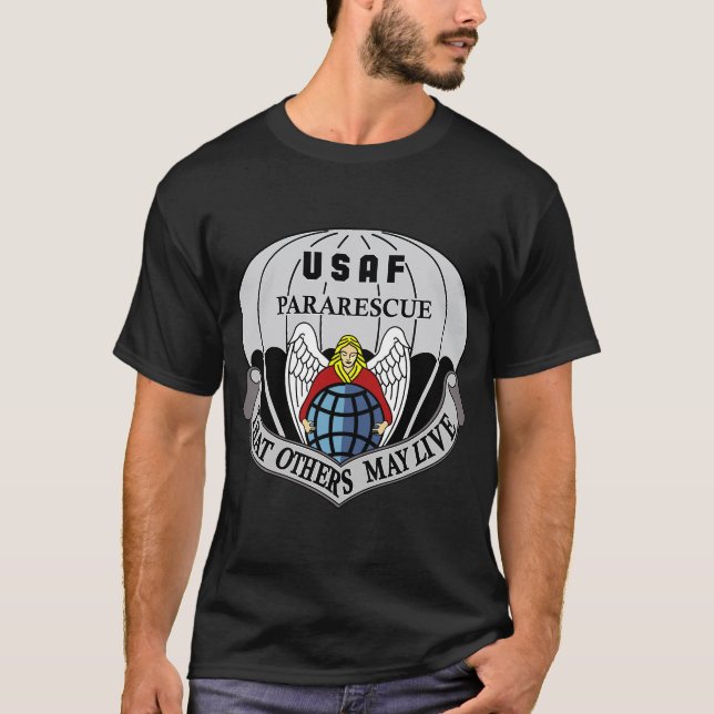 Camiseta Força Aérea Parasalvar Insignia PJ Veterano Milita (Frente)