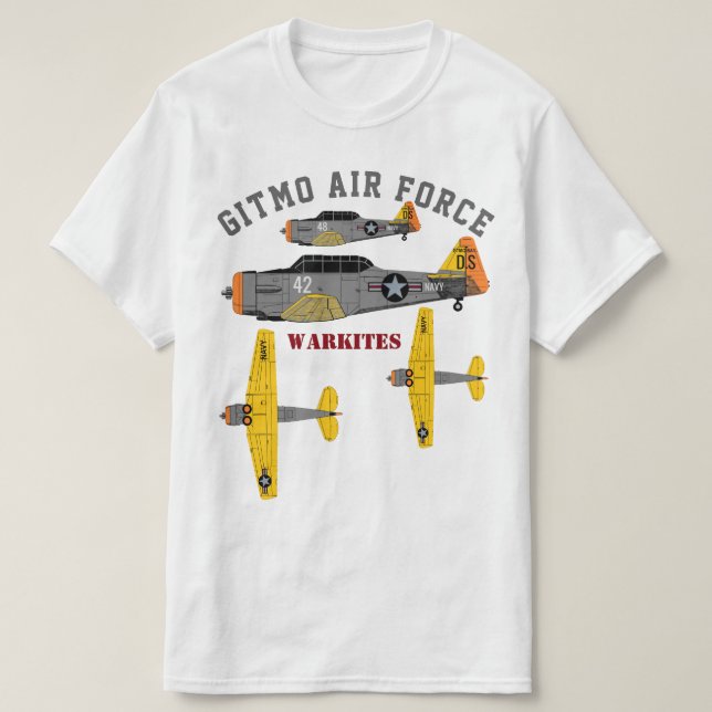 Camiseta Força aérea" SNJ de Warkites "Gitmo (Frente do Design)