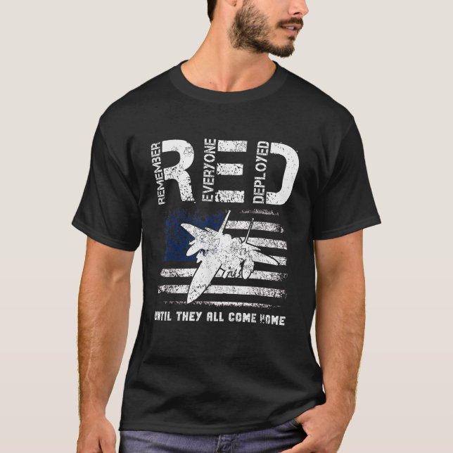 Camiseta Força Aérea USAF EUA Bandeira Veterano RED Sexta-f (Frente)