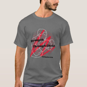 Camiseta Força através do Cristo Christian Athletes