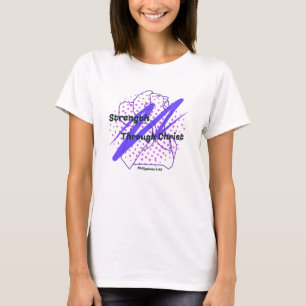 Camiseta Força através do Cristo Christian Athletes Wom