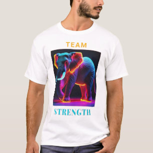 CAMISETA "FORÇA DA EQUIPE DO AMOR ELEFANTE"