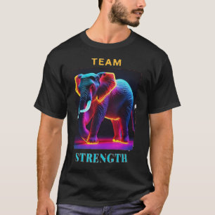 CAMISETA "FORÇA DA EQUIPE DO AMOR ELEFANTE"