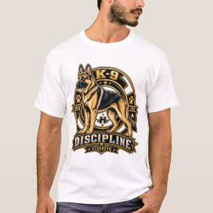 Camiseta Força Disciplina K9 Pastor Alemão Vintage Mil