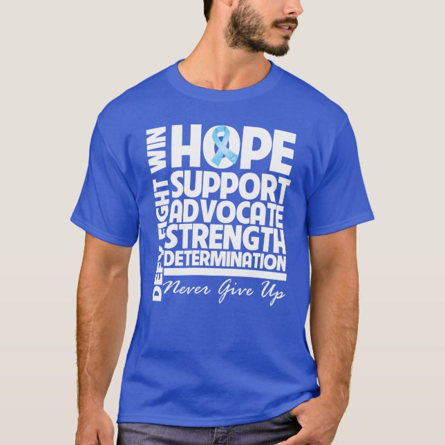 Camiseta Força do apoio da esperança do cancro da próstata (Frente)