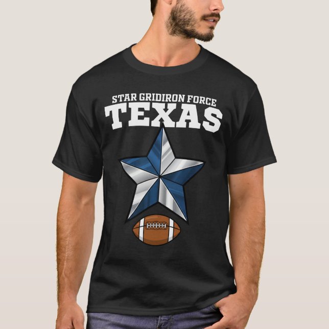 CAMISETA FORÇA DO GRIDIRON DA ESTRELA DO TEXAS - FUTEBOL DE (Frente)