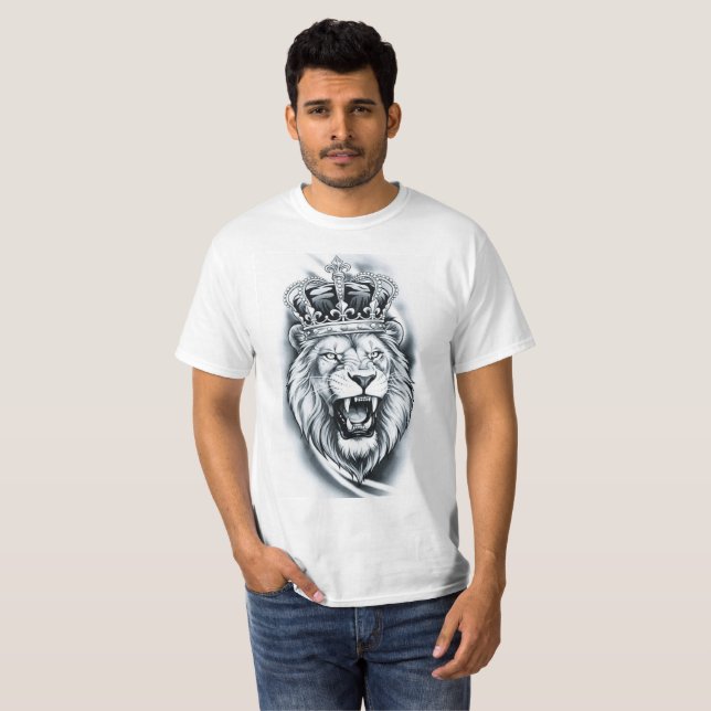 Camiseta Força do Leão Rei Gráfico (Frente Completa)