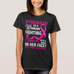 Camiseta Força É Mulher Combatendo Cancer De Mama Cancer