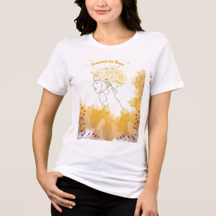 Camiseta Força Feminina - Coroada pela Graça