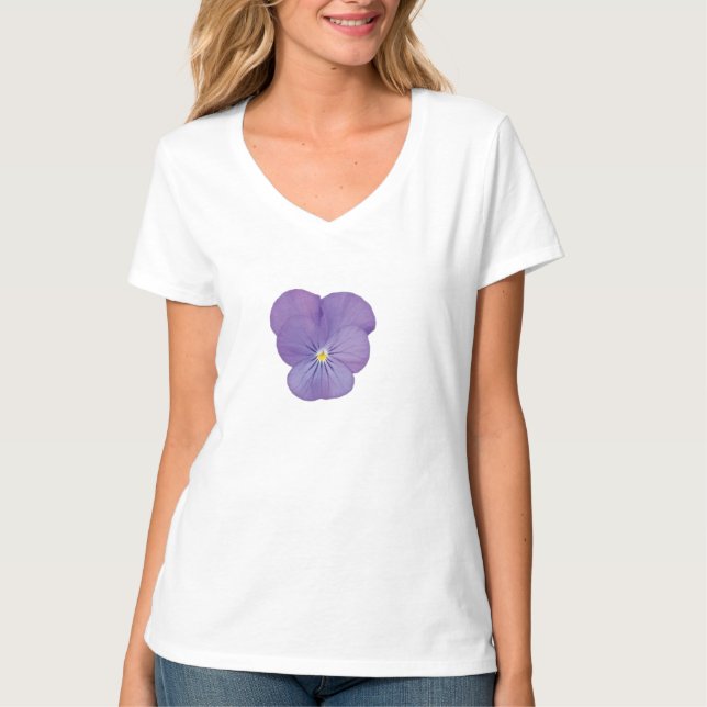 Camiseta Força Gentil - Flor Pansy (Frente)