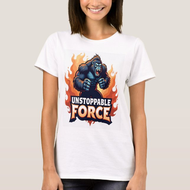 Camiseta Força imparável: Negrito e capacitante (Frente)