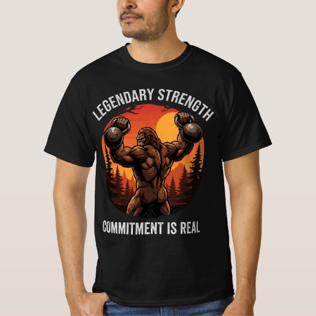 Camiseta Força Lendária Compromisso é Real | Vida de Academ (Frente)