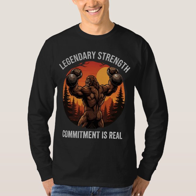 Camiseta Força Lendária Compromisso é Real | Vida de Academ (Frente)