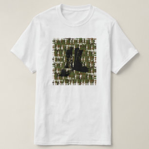 Camiseta Forças Armadas Camuflagem Arma Campanha Militar Bo
