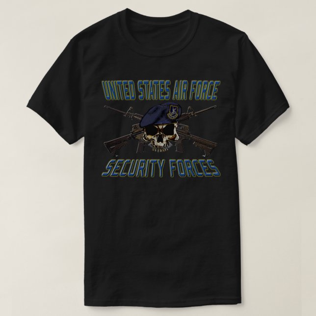 Camiseta Forças de Segurança do USAF (Frente do Design)