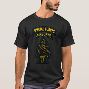 Camiseta Forças Especiais dos EUA - SF Green Beret Patch & 