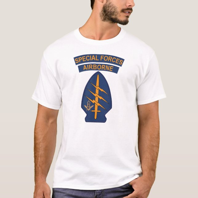 Camiseta Forças especiais maçónicas transportadas por via (Frente)