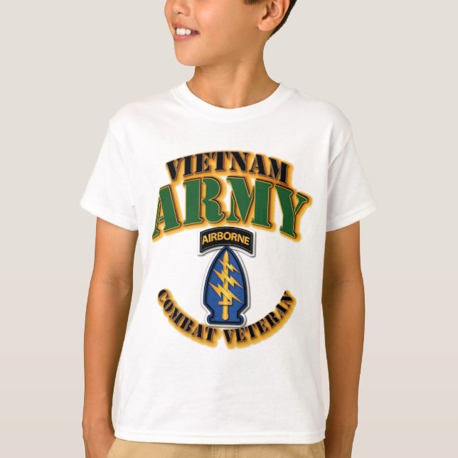 Camiseta Forças especiais Vietnam - veterinário do combate (Frente)