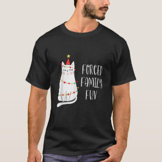 Camiseta Forced Family Fun Funny Cat Christmas Families Gif