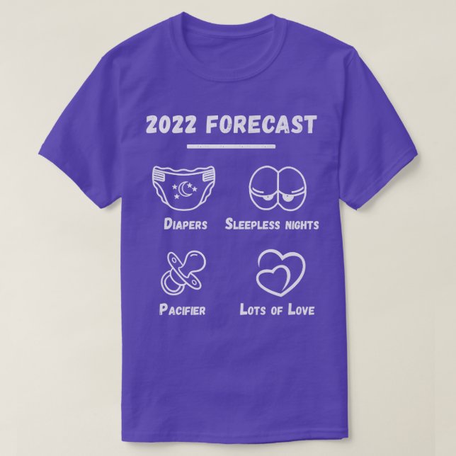 Camiseta Forecasts 2022 Future Mom and Dad pregnancy announ (Frente do Design)