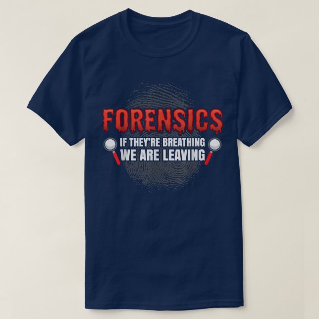 Camiseta Forense Science Funny Crime Prova DNA Cr (Frente do Design)