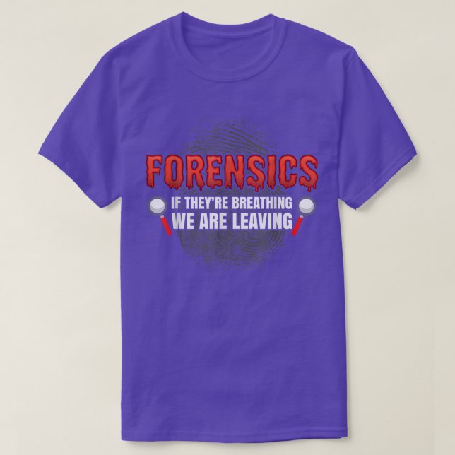 Camiseta Forensic Science Funny Crime Scene Evidence DNA Cr (Frente do Design)