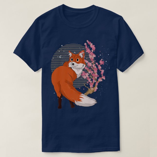 Camiseta Forest Animal Lover Sakura Cute Cherry Blossom Fo  (Frente do Design)