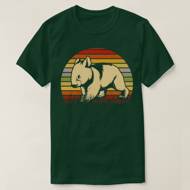 Camiseta Forest Aussie Vintage Wombats (Frente do Design)