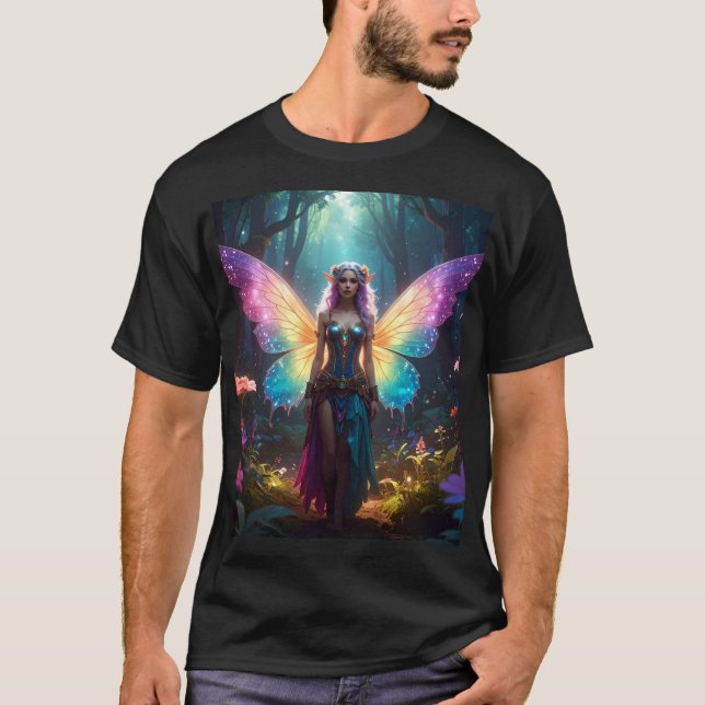 Camiseta Forest Enchantress – Iridescent Wings in a Magical (Frente)