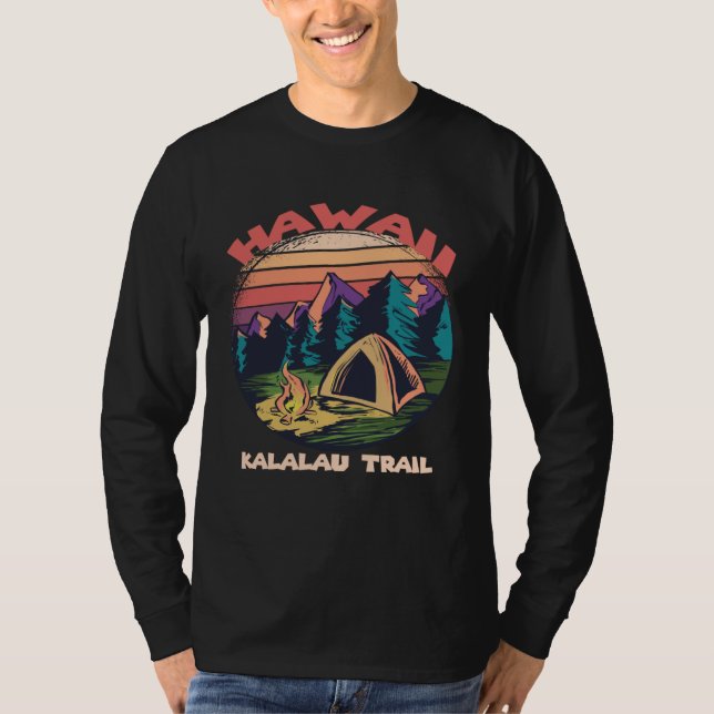 Camiseta Forest Hawaii Kalalau Trail Camping Nature Hiking (Frente)