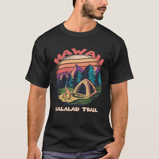 Camiseta Forest Hawaii Kalalau Trail Camping Nature Hiking (Frente)