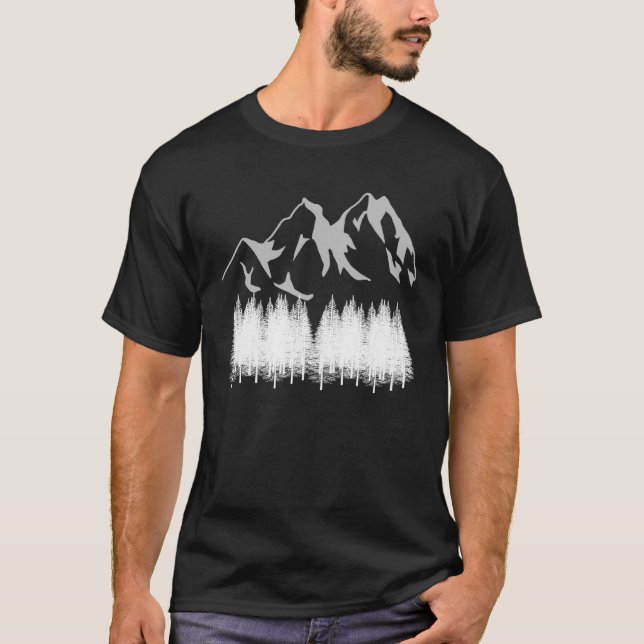Camiseta forest mountains nature vacation mountains hiking (Frente)