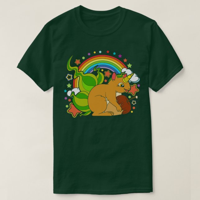 Camiseta Forest Squirrel Lover Unicorn Squirrelcorn Fantasy (Frente do Design)