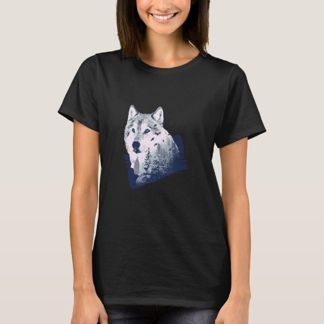 Camiseta Forest Wolf Wilderness Natureza Animal Selvagem (Frente)