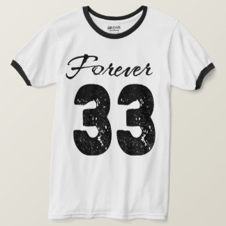 Camiseta Forever 33 Design de Número Vintage