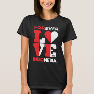 Camiseta Forever ama Indonésia mulheres negras