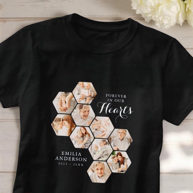 Camiseta Forever Hearts Memorial Modern 10 Fotos (Criador carregado)